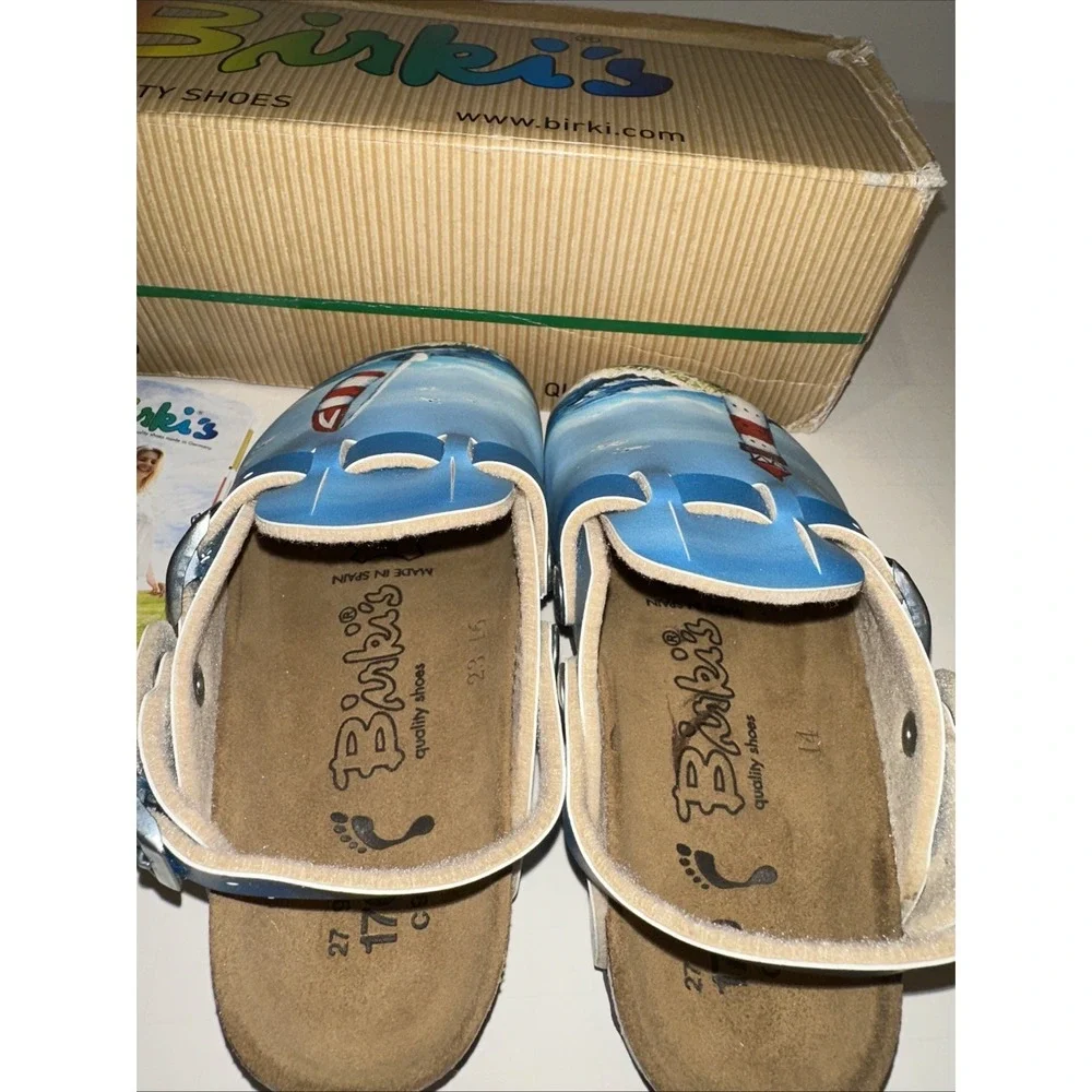Birkenstock Birki's Kids EU 27 US C9 Narrow Kay Clog Birko-Flor Lighthouse Shoes